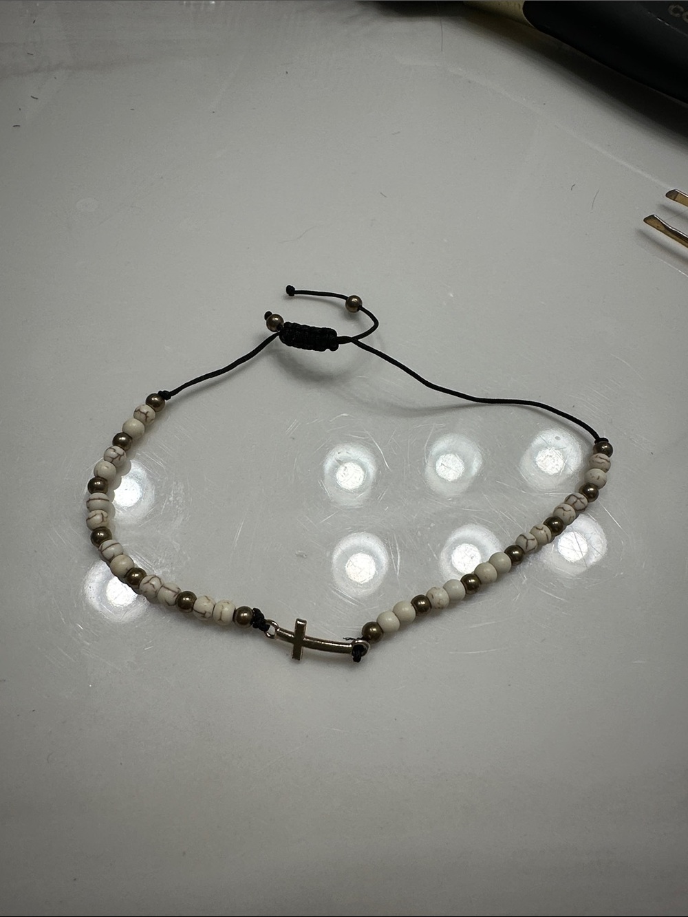 FROM GREECE adjustable bracelet with cross